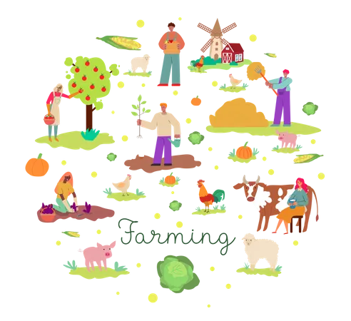 Farming  Illustration