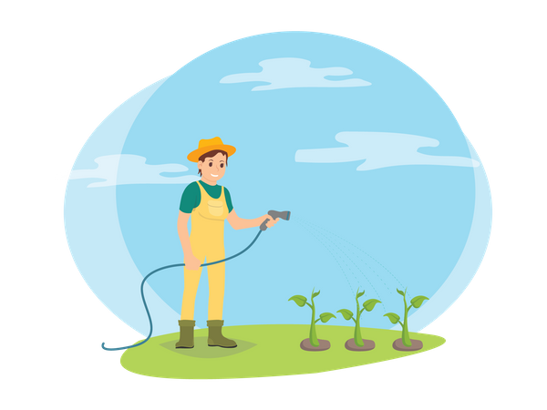 Farming Plantation People Set Vector Illustration  Illustration