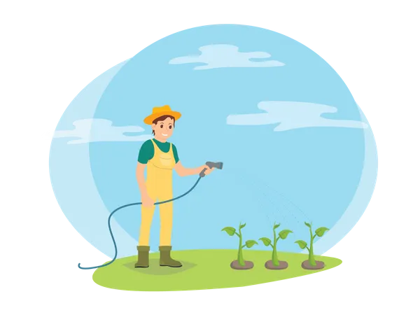 Farming Plantation People Set Vector Illustration  Illustration