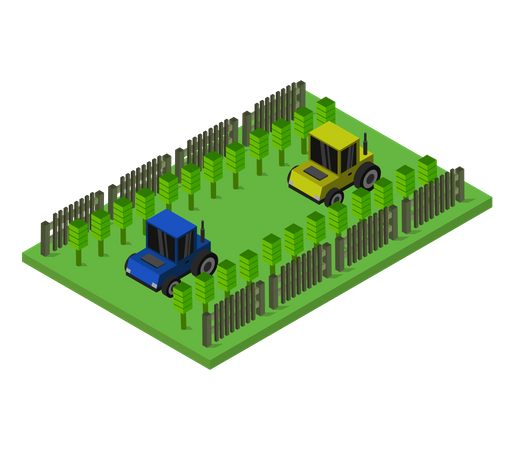 Farming tractor Illustration
