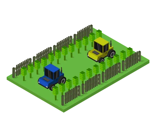 Farming tractor Illustration