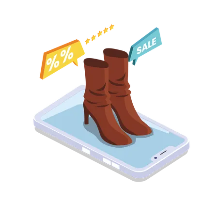 Fashion boots on sale  Illustration