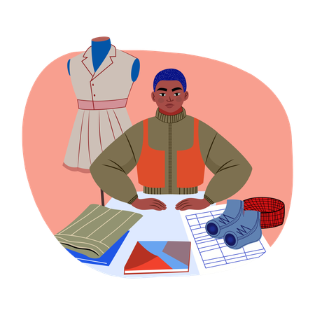 Fashion Designer  Illustration