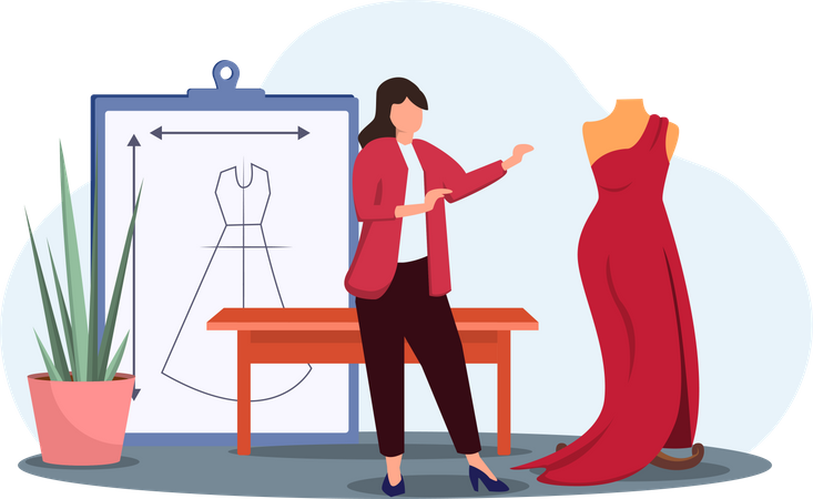 Fashion Designer  Illustration