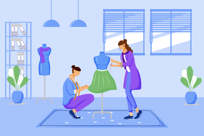 Fashion designers atelier  Illustration