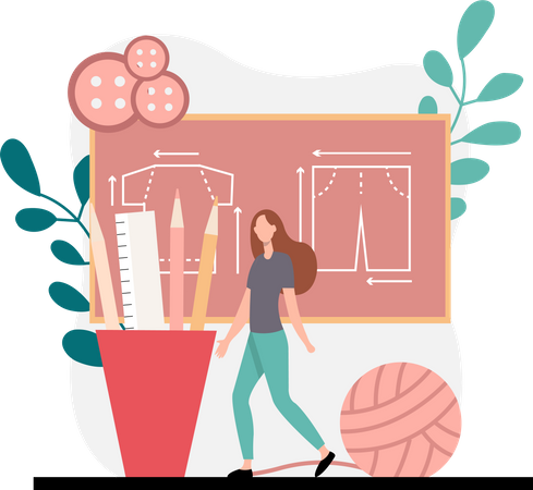 Fashion Dressmaker  Illustration