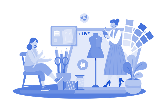 Fashion enthusiast follows designers for trends  イラスト