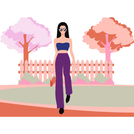 Fashion lady is looking beautiful  Illustration