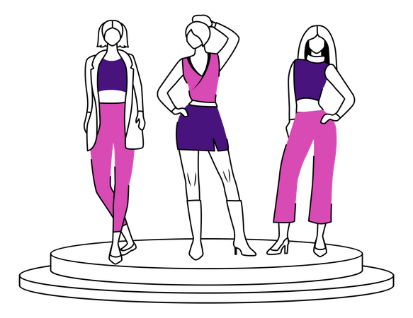 Fashion models Illustration