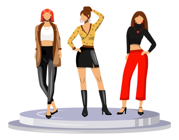 Fashion models  Illustration