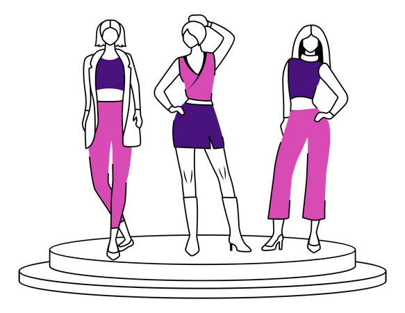 Fashion models  Illustration