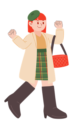 Fashionable girl  Illustration