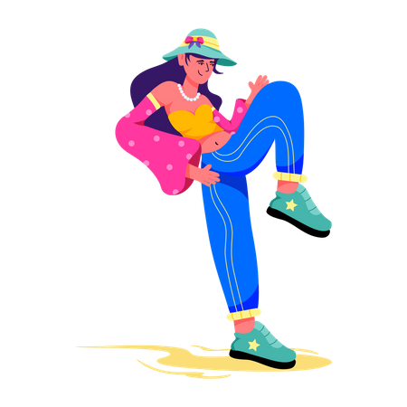 Fashionable Girl  Illustration