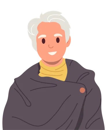 Fashionable grey haired mature guy  Illustration