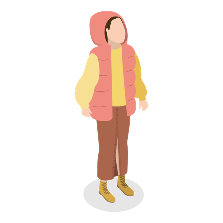 Fashionable People in Trendy Clothes  Illustration