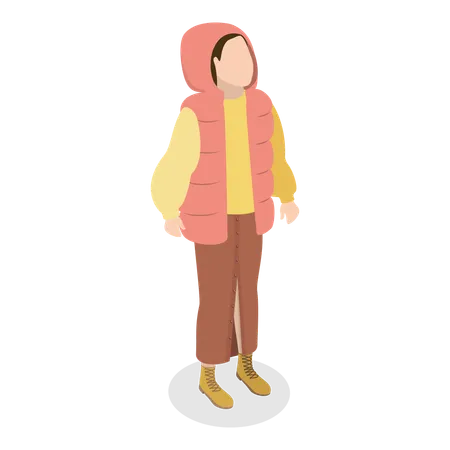 Fashionable People in Trendy Clothes  Illustration