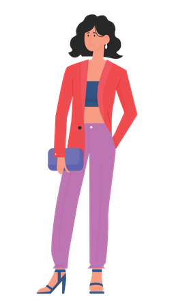 Fashionable Woman  Illustration