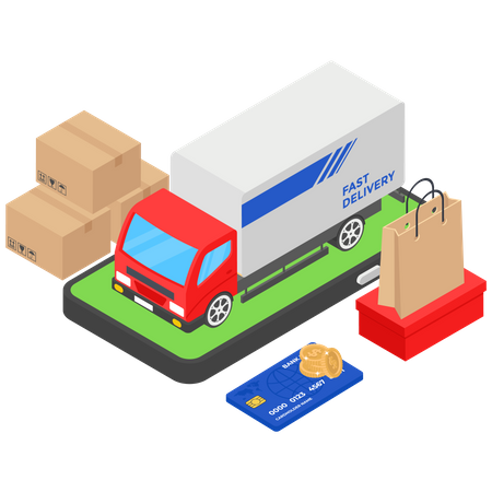 Fast delivery Booking  Illustration