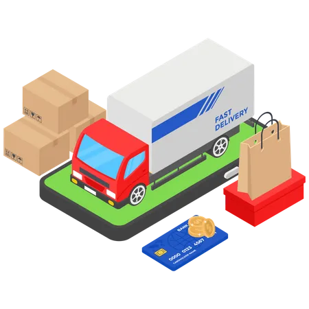 Fast delivery Booking  Illustration