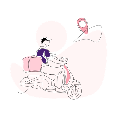 Fast delivery of courier services  Illustration