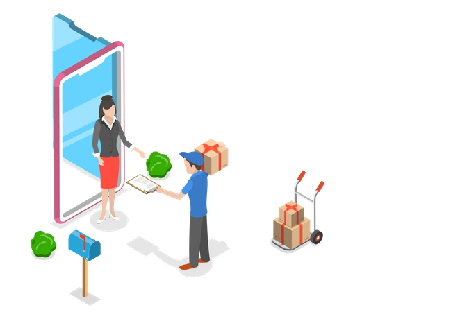 Fast delivery service Illustration
