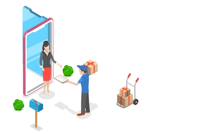 Fast delivery service Illustration