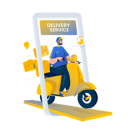 Fast delivery service  Illustration