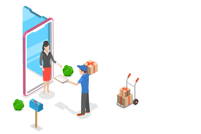 Fast delivery service  Illustration