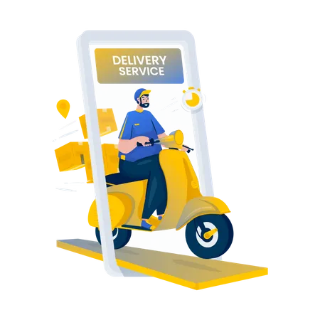 Fast delivery service  Illustration