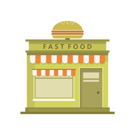 Fast Food Building  Illustration