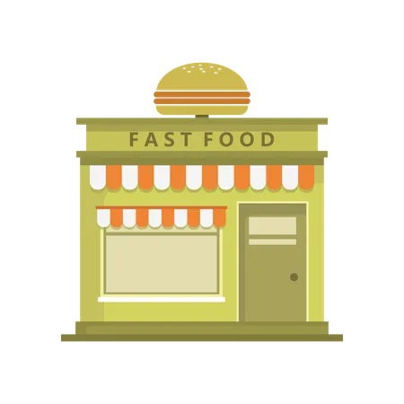 Fast Food Building  Illustration