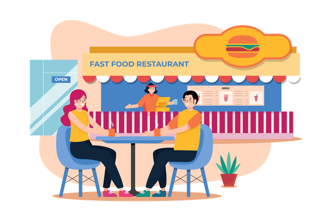 Fast Food Restaurant  Illustration