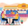 fast food restaurant illustration