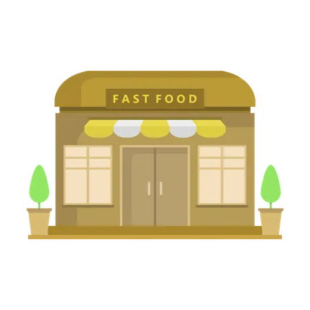 Fast Food Shop  Illustration