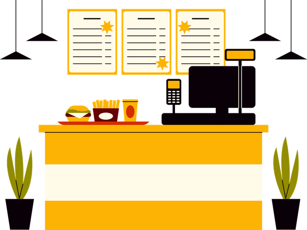 Fast Food shop  Illustration