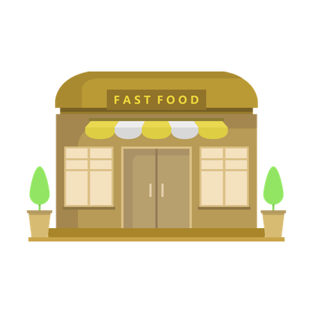 Fast Food Shop  Illustration