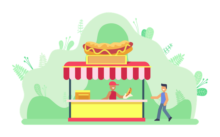 Fast-Food-Stand  Illustration