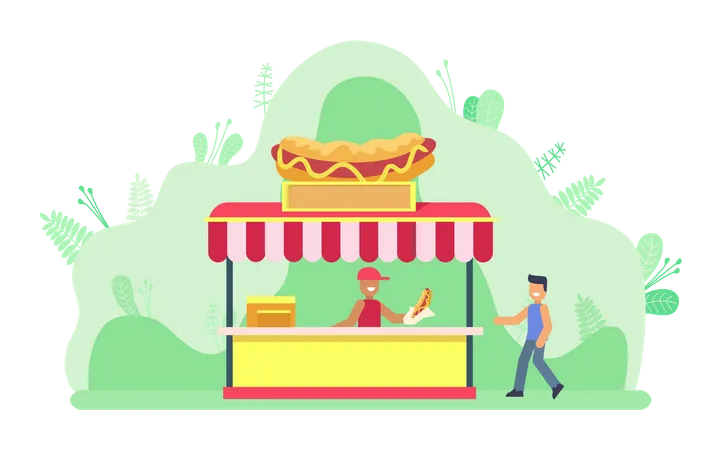 Fast-Food-Stand  Illustration