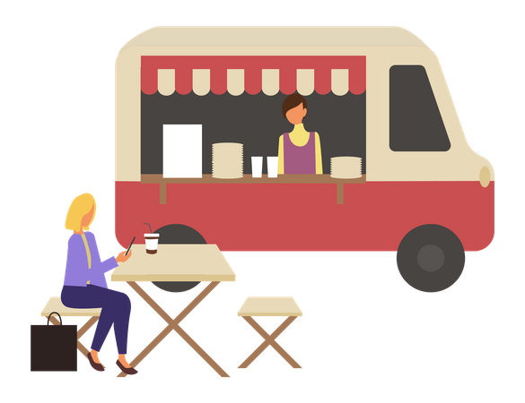 Fast food van  Illustration