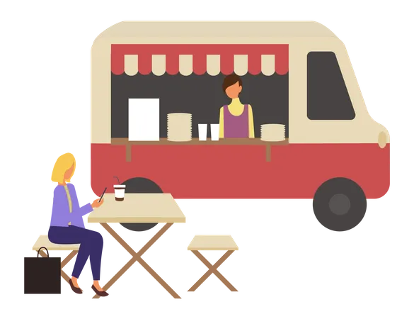 Fast food van  Illustration