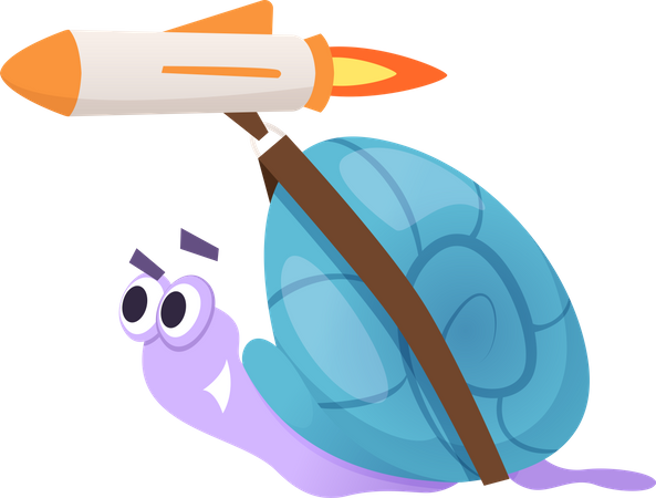 Fast Snail  Illustration