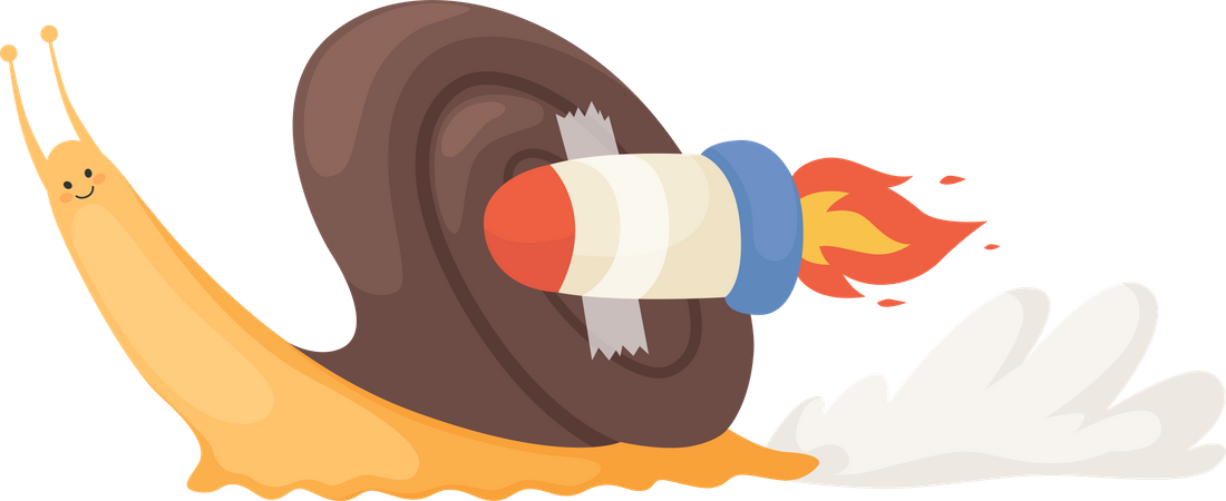 Fast Snail  Illustration