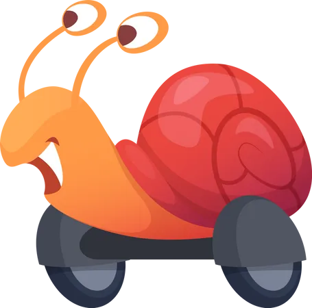 Fast Snail  Illustration