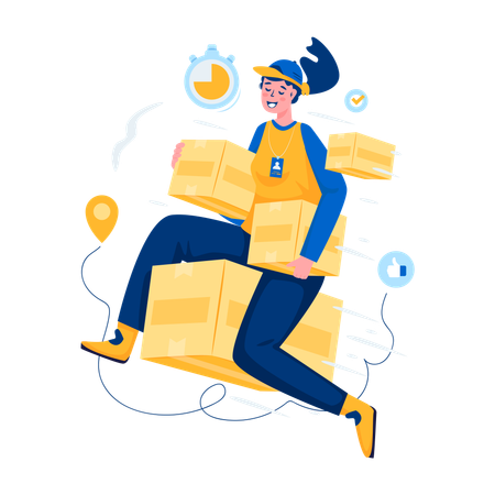 Faster shipping service  Illustration
