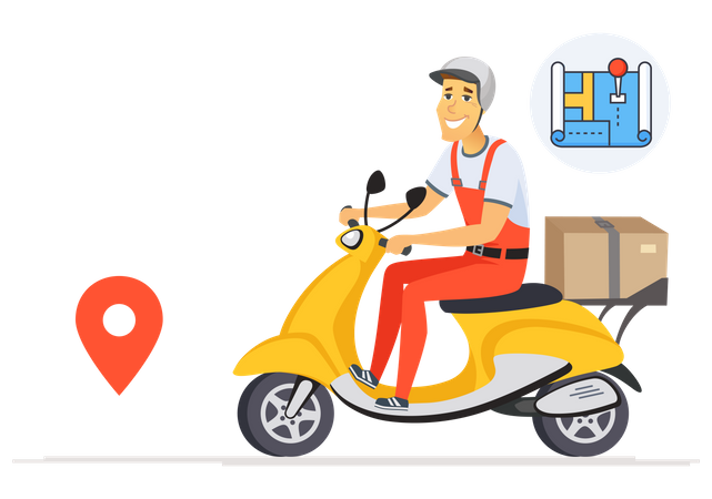Fastest delivery time Illustration