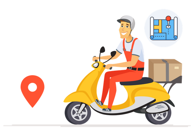 Fastest delivery time  Illustration