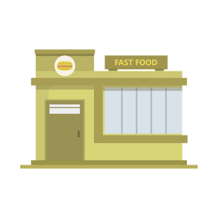 Fastfood Restaurant  Illustration