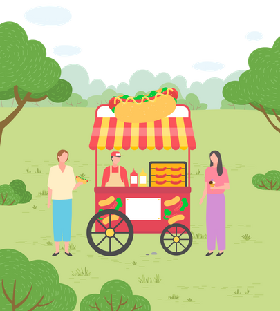 Fastfood satll  Illustration