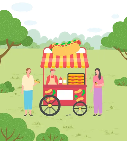 Fastfood satll  Illustration