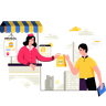 fast food store illustrations
